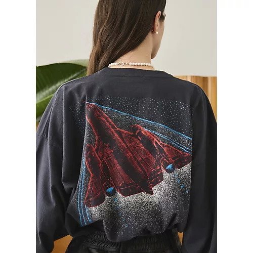【オブラダ/Oblada】のSPACE LONG TEE 人気、トレンドファッション・服の通販 founy(ファニー) 　ファッション　Fashion　レディースファッション　WOMEN　プリント　Print　ユーズド　Used　ロング　Long　洗える　Washable　other-3|ID: prp329100004441238 ipo3291000000032075277
