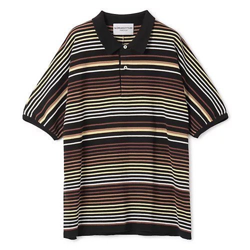 【ノーマリズム テキスタイル/NOMARHYTHM TEXTILE】のGradation Stripe Polo インテリア・キッズ・メンズ・レディースファッション・服の通販 founy(ファニー) 　ファッション　Fashion　レディースファッション　WOMEN　グラデーション　Gradation　ストライプ　Stripe　Brown|ID: prp329100004441244 ipo3291000000031036712