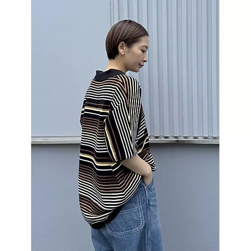 【ノーマリズム テキスタイル/NOMARHYTHM TEXTILE】のGradation Stripe Polo 人気、トレンドファッション・服の通販 founy(ファニー) 　ファッション　Fashion　レディースファッション　Fashion for Women　グラデーション　Gradient, Ombre　ストライプ　Stripe, Striped Pattern　other-3|ID: prp329100004441244 ipo3291000000032617393