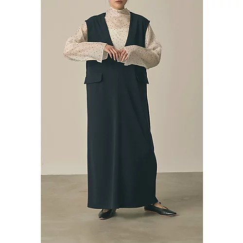 【マージュール/marjour】のFLAP LONG VEST DRESS 人気、トレンドファッション・服の通販 founy(ファニー) 　ファッション　Fashion　レディースファッション　WOMEN　アウター　Coat Outerwear　トップス・カットソー　Tops/Tshirt　ベスト/ジレ　Gilets/Vests　ワンピース　Dress　ドレス　Party Dresses　キャミソール　Camisole　ジャージー　Jersey　ストレッチ　Stretch　フラップ　Flap　ベスト　Vest　半袖　Short Sleeve　リラックス　Relax　夏　Summer　セレモニー　Ceremony　入学式　Entrance Ceremony　other-2|ID: prp329100004441250 ipo3291000000031255554
