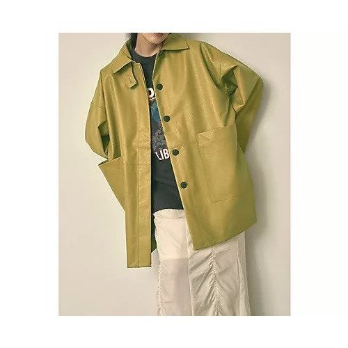 【マージュール/marjour】のFAKE LEATHER OVER JACKET インテリア・キッズ・メンズ・レディースファッション・服の通販 founy(ファニー) https://founy.com/ ファッション Fashion レディースファッション WOMEN アウター Coat Outerwear ジャケット Jackets ジャケット Jacket スウェット Sweat ストレッチ Stretch デニム Denim フェイクレザー Faux Leather マニッシュ Mannish |ID: prp329100004441268 ipo3291000000031036825