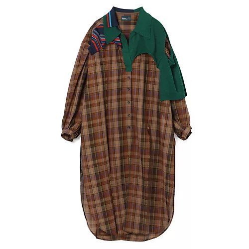 【カラー/kolor】のOP 人気、トレンドファッション・服の通販 founy(ファニー) 　ファッション　Fashion　レディースファッション　WOMEN　ワンピース　Dress　2022年　2022　2022 春夏 S/S　Ss,Spring/Summer,2022　スリット　Slit　チェック　Check　ポロシャツ　Polo Shirt　 other-1|ID: prp329100004442760 ipo3291000000031715623