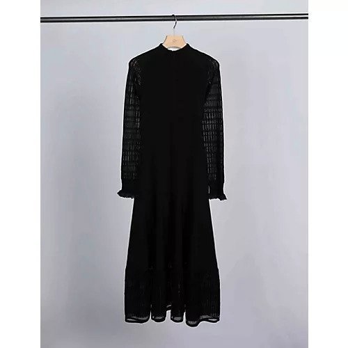 【スリーワン フィリップリム/3.1 Phillip Lim】のMICRO RIB OTTOMAN LS DRESS インテリア・キッズ・メンズ・レディースファッション・服の通販 founy(ファニー) https://founy.com/ ファッション Fashion レディースファッション WOMEN ワンピース Dress ドレス Party Dresses 2023年 2023 2023-2024秋冬・A/W Aw/Autumn/Winter//Fw/Fall-Winter/2023-2024 シアー Sheer テクスチャー Texture ドレス Dress フィット Fit フレア Flare ロング Long |ID: prp329100004442857 ipo3291000000031807339