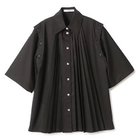 【チノ/CINOH】のSUPIMA C/PE/PU PLEATS SHIRT 人気、トレンドファッション・服の通販 founy(ファニー) ファッション Fashion レディースファッション WOMEN トップス・カットソー Tops/Tshirt シャツ/ブラウス Shirts/Blouses 2024年 2024 2024春夏・S/S Ss,Spring/Summer,2024 スーピマ Supima フロント Front プリーツ Pleats thumbnail BLACK|ID: prp329100004444850 ipo3291000000031821109