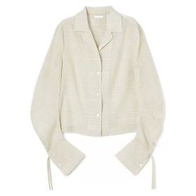 【テルマ/TELMA】のCurved Check Shirt 人気、トレンドファッション・服の通販 founy(ファニー) ファッション Fashion レディースファッション Fashion for Women トップス・カットソー Cut & Sew Tops シャツ・ブラウス・オフィスカジュアル Elegant Blouses & Button-Ups 2024年 2024 2024春夏・S/S Spring/Summer 2024 SS24 カフス Cuff Design チェック Check, Plaid, Tartan バランス Balance, Style Balance リボン Ribbon, Bow 春 Spring |ID:prp329100004444874