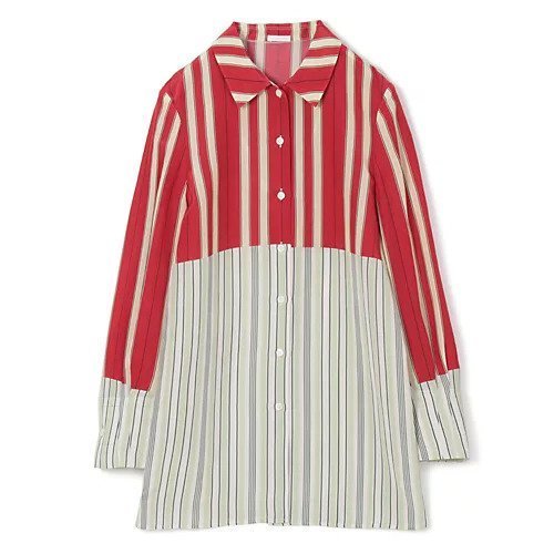 【テルマ/TELMA】のWASHI Striped Tailored Shirt インテリア・キッズ・メンズ・レディースファッション・服の通販 founy(ファニー) 　ファッション　Fashion　レディースファッション　WOMEN　トップス・カットソー　Tops/Tshirt　シャツ/ブラウス　Shirts/Blouses　2024年　2024　2024春夏・S/S　Ss,Spring/Summer,2024　キュプラ　Cupra　ストライプ　Stripe　チェック　Check　チュニック　Tunic　ロング　Long　ワイド　Wide　今季　This Season　長袖　Long Sleeve　STRIPE RED x LIME GREEN|ID: prp329100004444876 ipo3291000000031213693