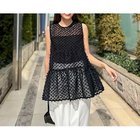 【ノーリーズ/NOLLEY'S】の【PR阿部 別注】ドットポンポン2WAYノースリーブブラウス ブラック|ID: prp329100004444879 ipo3291000000032334804
