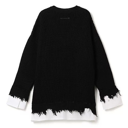 【エムエム6 メゾン マルタン マルジェラ/MM6 Maison Martin Margiela】のCrewneck 人気、トレンドファッション・服の通販 founy(ファニー) 　ファッション　Fashion　レディースファッション　Ladies' Fashion Online　2023年　2023　2023-2024秋冬・A/W　Aw/Autumn/Winter//Fw/Fall-Winter/2023-2024　クラッシュ　Crash　ドッキング　Docking　畦　Ridge　other-2|ID: prp329100004444915 ipo3291000000032164650
