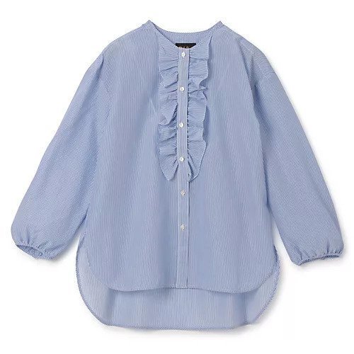 【ペールジュート/Pale Jute】のFront frill shirt インテリア・キッズ・メンズ・レディースファッション・服の通販 founy(ファニー) https://founy.com/ ファッション Fashion レディースファッション WOMEN トップス・カットソー Tops/Tshirt シャツ/ブラウス Shirts/Blouses クラシカル Classical ストライプ Stripe パイピング Piping フォルム Form フリル Frills 定番 Standard 洗える Washable |ID: prp329100004446260 ipo3291000000031078010
