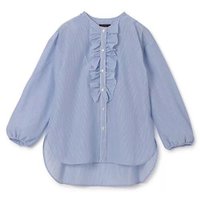 【ペールジュート/Pale Jute】のFront frill shirt 人気、トレンドファッション・服の通販 founy(ファニー) ファッション Fashion レディースファッション WOMEN トップス・カットソー Tops/Tshirt シャツ/ブラウス Shirts/Blouses クラシカル Classical ストライプ Stripe パイピング Piping フォルム Form フリル Frills 定番 Standard 洗える Washable |ID:prp329100004446260