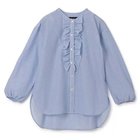 【ペールジュート/Pale Jute】のFront frill shirt sax stripe|ID: prp329100004446260 ipo3291000000031078012