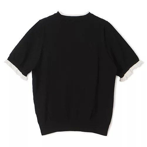【ペールジュート/Pale Jute】のdots knit half sleeve PO 人気、トレンドファッション・服の通販 founy(ファニー) 　ファッション　Fashion　レディースファッション　Fashion for Women　トップス・カットソー　Cut & Sew Tops　ニット　Knit Tops & Sweaters　デニム　Denim, Jeans Material　ドット　Polka Dot, Dot Pattern　半袖　Short Sleeve, Half Sleeve　洗える　Machine Washable　長袖　Long Sleeve, Full Sleeve　other-2|ID: prp329100004449520 ipo3291000000034166914