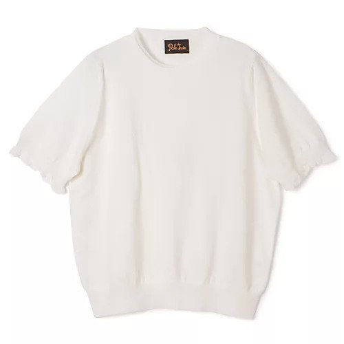 【ペールジュート/Pale Jute】のdots knit half sleeve PO インテリア・キッズ・メンズ・レディースファッション・服の通販 founy(ファニー) https://founy.com/ ファッション Fashion レディースファッション Fashion for Women トップス・カットソー Cut & Sew Tops ニット Knit Tops & Sweaters デニム Denim, Jeans Material ドット Polka Dot, Dot Pattern 半袖 Short Sleeve, Half Sleeve 洗える Machine Washable 長袖 Long Sleeve, Full Sleeve |ID: prp329100004449520 ipo3291000000035915729