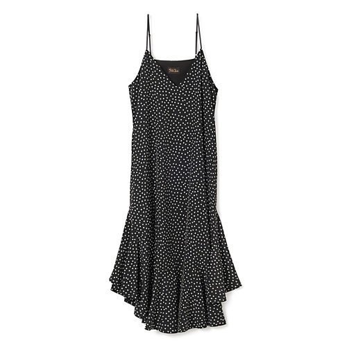 【ペールジュート/Pale Jute】のpolka dot slip one-piece インテリア・キッズ・メンズ・レディースファッション・服の通販 founy(ファニー) https://founy.com/ ファッション Fashion レディースファッション WOMEN キャミワンピース Cami Dress ジャケット Jacket ドット Dot フリル Frills ラップ Wrap 洗える Washable |ID: prp329100004449531 ipo3291000000031116773
