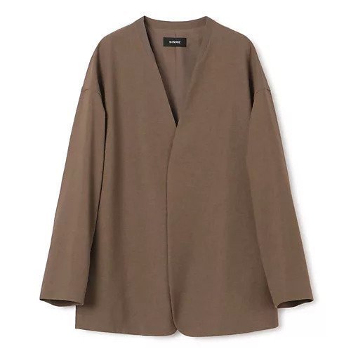 【シンメ/SINME】のノーカラージャケット インテリア・キッズ・メンズ・レディースファッション・服の通販 founy(ファニー) https://founy.com/ ファッション Fashion レディースファッション WOMEN アウター Coat Outerwear ジャケット Jackets ノーカラージャケット No Collar Leather Jackets シンプル Simple ジャケット Jacket フェミニン Feminine ボックス Box ロング Long 洗える Washable |ID: prp329100004449538 ipo3291000000031116821