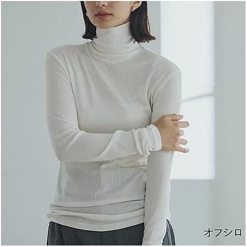 【ドレスハーセルフ/DRESS HERSELF】のカットソー/シルクリブ ハイネック インテリア・キッズ・メンズ・レディースファッション・服の通販 founy(ファニー) https://founy.com/ ファッション Fashion レディースファッション Fashion for Women トップス・カットソー Cut & Sew Tops カットソー・ベーシックTシャツ Cut-and-Sewn Tops / Stretch Tees & Basics カットソー Cut and Sewn Top シルク Silk, 100% Silk シンプル Simple, Minimal なめらか Smooth, Silky Texture ハイネック High Neck, Mock Neck フラット Flat, Flat Shoes ロング Long, Long-Length エレガント 上品 Elegant |ID: prp329100004450821 ipo3291000000036290587