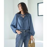 【スタイルデリ/STYLE DELI】のヴィンテージサテンWリボンブラウス 人気、トレンドファッション・服の通販 founy(ファニー) ファッション Fashion レディースファッション WOMEN トップス・カットソー Tops/Tshirt シャツ/ブラウス Shirts/Blouses カーディガン Cardigan ギャザー Gather クール Cool サテン Satin サロペット Overalls ジャケット Jacket とろみ Thickness デニム Denim ドレープ Drape なめらか Smooth 長袖 Long Sleeve バランス Balance ベーシック Basic ポケット Pocket 半袖 Short Sleeve マニッシュ Mannish リボン Ribbon ワイド Wide 夏 Summer エレガント 上品 Elegant |ID:prp329100004450822