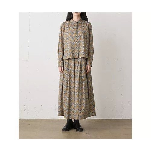 【ミディウミ/MidiUmi】のリバティプリントスカート インテリア・キッズ・メンズ・レディースファッション・服の通販 founy(ファニー) 　ファッション　Fashion　レディースファッション　Fashion for Women　スカート　Skirts　サテン　Satin, Glossy Fabric　スカラップ　Scallop, Scalloped Edge　セットアップ　Set-Up, Coordinated Outfit　ベスト　Vest, Waistcoat　ペチコート　Petticoat, Underskirt　イエロー|ID: prp329100004451872 ipo3291000000034494617