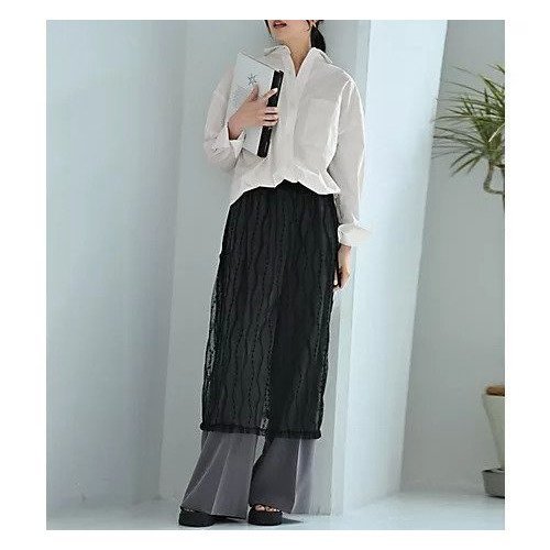 【スタイルデリ/STYLE DELI】の【BLK001】レイヤードスタイルシアースカート 人気、トレンドファッション・服の通販 founy(ファニー) 　ファッション　Fashion　レディースファッション　WOMEN　スカート　Skirt　オーガンジー　Organdy　春　Spring　ギャザー　Gather　今季　This Season　シンプル　Simple　スリット　Slit　トレンド　Trend　定番　Standard　フィット　Fit　ミモレ　Mimore　リボン　Ribbon　レース　Race　ロング　Long　A/W・秋冬　Aw・Autumn/Winter・Fw・Fall-Winter　S/S・春夏　Ss・Spring/Summer　おすすめ　Recommend　夏　Summer　エレガント 上品　Elegant　other-2|ID: prp329100004451874 ipo3291000000031254359
