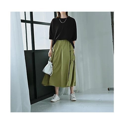 【スタイルデリ/STYLE DELI】の【BLK001】タフタカジュアルカーゴスカート 人気、トレンドファッション・服の通販 founy(ファニー) 　ファッション　Fashion　レディースファッション　WOMEN　スカート　Skirt　ギャザー　Gather　スリット　Slit　トレンド　Trend　定番　Standard　ポケット　Pocket　ミモレ　Mimore　おすすめ　Recommend　旅行　Travel　エレガント 上品　Elegant　other-2|ID: prp329100004451875 ipo3291000000031254363