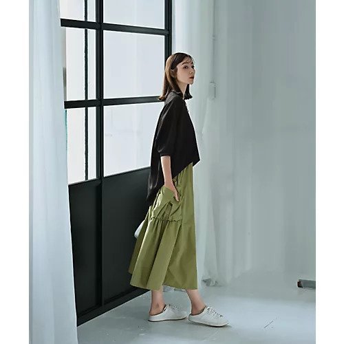 【スタイルデリ/STYLE DELI】の【BLK001】タフタカジュアルカーゴスカート 人気、トレンドファッション・服の通販 founy(ファニー) 　ファッション　Fashion　レディースファッション　WOMEN　スカート　Skirt　ギャザー　Gather　スリット　Slit　トレンド　Trend　定番　Standard　ポケット　Pocket　ミモレ　Mimore　おすすめ　Recommend　旅行　Travel　エレガント 上品　Elegant　other-3|ID: prp329100004451875 ipo3291000000031254365