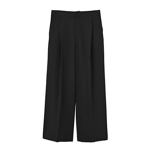 【スタイルデリ/STYLE DELI】の【BLK001】タックワイドパンツ インテリア・キッズ・メンズ・レディースファッション・服の通販 founy(ファニー) 　ファッション　Fashion　レディースファッション　WOMEN　パンツ　Pants　スーツ　Suit　センター　Center　定番　Standard　バランス　Balance　フロント　Front　ポケット　Pocket　ミドル　Middle　ワイド　Wide　おすすめ　Recommend　エレガント 上品　Elegant　ブラック|ID: prp329100004451877 ipo3291000000031143194