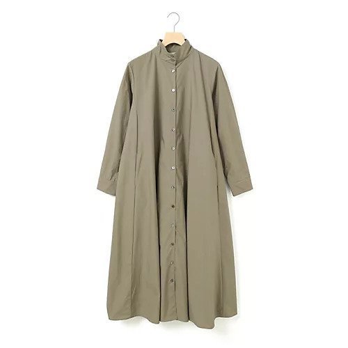 【ミディウミ/MidiUmi】のスタンドカラープレンティワンピース インテリア・キッズ・メンズ・レディースファッション・服の通販 founy(ファニー) 　ファッション　Fashion　レディースファッション　WOMEN　ワンピース　Dress　スタンド　Stand　フレア　Flare　ベーシック　Basic　エレガント 上品　Elegant　カーキ|ID: prp329100004451879 ipo3291000000031143209