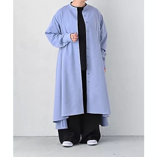【スタイルデリ/STYLE DELI】の【BLK001】フレアシャツワンピース 人気、トレンドファッション・服の通販 founy(ファニー) 　ファッション　Fashion　レディースファッション　WOMEN　ワンピース　Dress　シャツワンピース　Shirt Dresses　エレガント 上品　Elegant　くるぶし　Ankle　スタンド　Stand　スリット　Slit　フレア　Flare　フロント　Front　羽織　Haori　おすすめ　Recommend　夏　Summer　other-3|ID: prp329100004451880 ipo3291000000031254388
