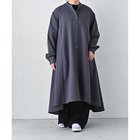 【スタイルデリ/STYLE DELI】の【BLK001】フレアシャツワンピース 人気、トレンドファッション・服の通販 founy(ファニー) ファッション Fashion レディースファッション Fashion for Women ワンピース Dresses シャツワンピース / 1枚で着映えコーデ Shirt Dresses エレガント 上品 Elegant くるぶし Ankle-Length スタンド Stand Collar, Upright Stand スリット Slit, Slit Detail フレア Flare, Flared フロント Front, Front Design 羽織 Haori, Light Jacket おすすめ Recommended / Our Picks 夏 Summer thumbnail グレー|ID: prp329100004451880 ipo3291000000034921213