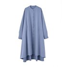 【スタイルデリ/STYLE DELI】の【BLK001】フレアシャツワンピース 人気、トレンドファッション・服の通販 founy(ファニー) ファッション Fashion レディースファッション Fashion for Women ワンピース Dresses シャツワンピース / 1枚で着映えコーデ Shirt Dresses エレガント 上品 Elegant くるぶし Ankle-Length スタンド Stand Collar, Upright Stand スリット Slit, Slit Detail フレア Flare, Flared フロント Front, Front Design 羽織 Haori, Light Jacket おすすめ Recommended / Our Picks 夏 Summer thumbnail ブルー|ID: prp329100004451880 ipo3291000000034921214