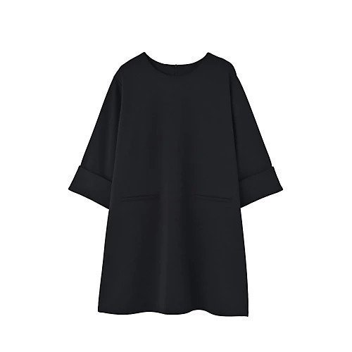 【スタイルデリ/STYLE DELI】の【BLK001】チュニックワンピース インテリア・キッズ・メンズ・レディースファッション・服の通販 founy(ファニー) 　ファッション　Fashion　レディースファッション　Fashion for Women　ワンピース　Dresses　チュニック　Tunic Tops & Dresses　オケージョン　Occasion Wear　カフス　Cuff Design　スリット　Slit, Slit Detail　チュニック　Tunic, Long Top　デコルテ　Décolleté, Neckline　定番　Standard, Basic Item　ポケット　Pocket, Pocket Detail　おすすめ　Recommended / Our Picks　日本製　Made In Japan　エレガント 上品　Elegant　セレモニー　Ceremony　ビジネス 仕事 通勤　Business / Work / Commuting　ブラック|ID: prp329100004451884 ipo3291000000031143242