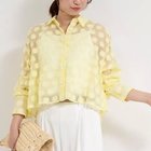 【ノーリーズソフィー/NOLLEY'S sophi】のシアーフラワージャガードショートシャツ イエロー|ID: prp329100004452924 ipo3291000000031712158