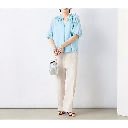 【ノーリーズソフィー/NOLLEY'S sophi】のサッカーチェックフリルネックブラウス 人気、トレンドファッション・服の通販 founy(ファニー) 　ファッション　Fashion　レディースファッション　Fashion for Women　トップス・カットソー　Cut & Sew Tops　シャツ・ブラウス・オフィスカジュアル　Elegant Blouses & Button-Ups　2025年　2025　2025春夏・S/S　Spring/Summer 2025 SS25　おすすめ　Recommended / Our Picks　インナー　Innerwear　ジャケット　Jacket, Outerwear　フリル　Frill, Ruffle　ボトム　Bottoms, Lower Wear　other-3|ID: prp329100004452943 ipo3291000000031712359