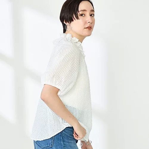 【ノーリーズソフィー/NOLLEY'S sophi】のサッカーチェックフリルネックブラウス インテリア・キッズ・メンズ・レディースファッション・服の通販 founy(ファニー) https://founy.com/ ファッション Fashion レディースファッション Fashion for Women トップス・カットソー Cut & Sew Tops シャツ・ブラウス・オフィスカジュアル Elegant Blouses & Button-Ups 2025年 2025 2025春夏・S/S Spring/Summer 2025 SS25 おすすめ Recommended / Our Picks インナー Innerwear ジャケット Jacket, Outerwear フリル Frill, Ruffle ボトム Bottoms, Lower Wear |ID: prp329100004452943 ipo3291000000032174583