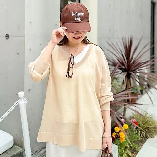 【ノーリーズソフィー/NOLLEY'S sophi】の麻混シアーVネックプルオーバーニット 人気、トレンドファッション・服の通販 founy(ファニー) 　ファッション　Fashion　レディースファッション　WOMEN　トップス・カットソー　Tops/Tshirt　ニット　Knit Tops　プルオーバー　Pullover　Vネック　V-Neck　2025年　2025　2025春夏・S/S　Ss,Spring/Summer,2025　おすすめ　Recommend　シアー　Sheer　スリット　Slit　フロント　Front　リラックス　Relax　 other-1|ID: prp329100004452952 ipo3291000000031156033
