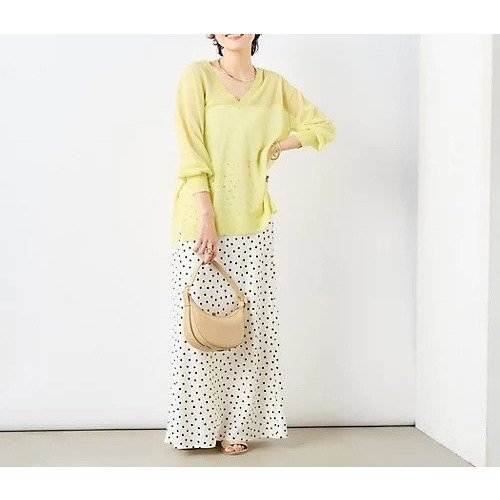 【ノーリーズソフィー/NOLLEY'S sophi】の麻混シアーVネックプルオーバーニット 人気、トレンドファッション・服の通販 founy(ファニー) 　ファッション　Fashion　レディースファッション　WOMEN　トップス・カットソー　Tops/Tshirt　ニット　Knit Tops　プルオーバー　Pullover　Vネック　V-Neck　2025年　2025　2025春夏・S/S　Ss,Spring/Summer,2025　おすすめ　Recommend　シアー　Sheer　スリット　Slit　フロント　Front　リラックス　Relax　other-2|ID: prp329100004452952 ipo3291000000031254107