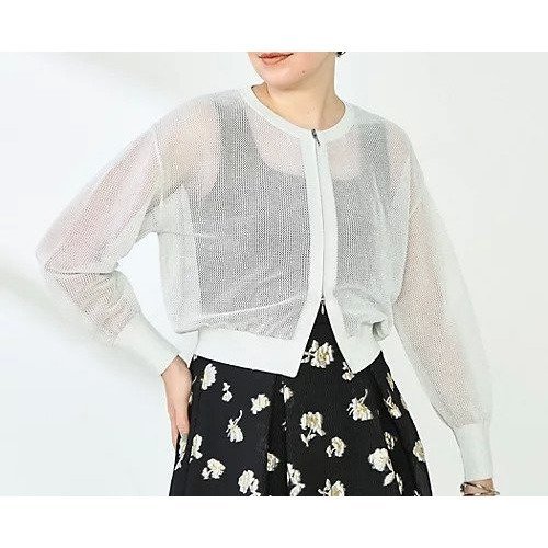 【ノーリーズソフィー/NOLLEY'S sophi】の《手洗い可能》ラメメッシュZIPカーディガン インテリア・キッズ・メンズ・レディースファッション・服の通販 founy(ファニー) 　ファッション　Fashion　レディースファッション　WOMEN　トップス・カットソー　Tops/Tshirt　カーディガン　Cardigans　2025年　2025　2025春夏・S/S　Ss,Spring/Summer,2025　カーディガン　Cardigan　ジップ　Zip　スキッパー　Skipper　タンク　Tank　メッシュ　Mesh　夏　Summer　ホワイト|ID: prp329100004452957 ipo3291000000031156061