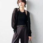 【ノーリーズソフィー/NOLLEY'S sophi】の《アンサンブル対応》《手洗い可能》イタリー糸ラメシアーVネックカーディガン ブラック|ID: prp329100004452959 ipo3291000000031156066