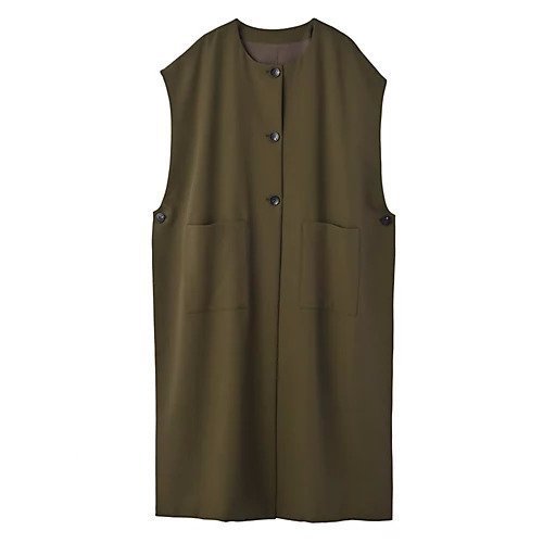 【スタイルデリ/STYLE DELI】の【BLK001】シングルロングベスト インテリア・キッズ・メンズ・レディースファッション・服の通販 founy(ファニー) 　ファッション　Fashion　レディースファッション　Fashion for Women　アウター　Coat / Outerwear Collection　トップス・カットソー　Cut & Sew Tops　ベスト&ジレ / 重ね着スタイル　Vests & Gilets　イエロー　Yellow　インナー　Innerwear　定番　Standard, Basic Item　ベスト　Vest, Waistcoat　ポケット　Pocket, Pocket Detail　羽織　Haori, Light Jacket　ロング　Long, Long-Length　ワイド　Wide, Wide Fit　おすすめ　Recommended / Our Picks　夏　Summer　エレガント 上品　Elegant　カーキ|ID: prp329100004452964 ipo3291000000031728384