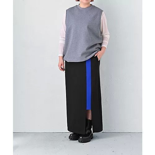 【スタイルデリ/STYLE DELI】の【BLK001】配色ラインスカート 人気、トレンドファッション・服の通販 founy(ファニー) 　ファッション　Fashion　レディースファッション　Fashion for Women　スカート　Skirts　シンプル　Simple, Minimal　スリット　Slit, Slit Detail　定番　Standard, Basic Item　フィット　Fit, Slim Fit　マキシ　Maxi, Full Length　ロング　Long, Long-Length　おすすめ　Recommended / Our Picks　日本製　Made In Japan　エレガント 上品　Elegant　ビジネス 仕事 通勤　Business / Work / Commuting　other-3|ID: prp329100004452967 ipo3291000000031254154