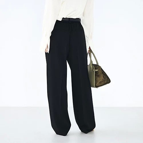 【ノーリーズソフィー/NOLLEY'S sophi】のウォッシャブル強撚ツイルワイドパンツ インテリア・キッズ・メンズ・レディースファッション・服の通販 founy(ファニー) 　ファッション　Fashion　レディースファッション　Fashion for Women　パンツ　Pants & Trousers　2025年　2025　2025-2026秋冬・A/W　Autumn/Winter 2025–26 AW25–26　ウォッシャブル　Machine Washable　ストレート　Straight, Straight Cut　センター　Center, Center Line　ツイル　Twist, Twisted Detail　ベーシック　Basic, Essential　ルーズ　Loose, Oversized　ワイド　Wide, Wide Fit　エレガント 上品　Elegant　定番　Standard, Basic Item　ブラック|ID: prp329100004452982 ipo3291000000034308856
