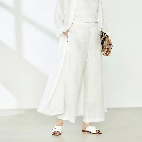 【ノーリーズ/NOLLEY'S】の【WEB STAFF恵 別注カラーあり】《セットアップ対応》リネンセミワイドパンツ インテリア・キッズ・メンズ・レディースファッション・服の通販 founy(ファニー) 　ファッション　Fashion　レディースファッション　WOMEN　セットアップ　Setup　パンツ　Pants　セットアップ　Set Up　フリル　Frills　別注　Special Order　リネン　Linen　ワイド　Wide　おすすめ　Recommend　夏　Summer　2025年　2025　2025春夏・S/S　Ss,Spring/Summer,2025　ホワイト|ID: prp329100004452983 ipo3291000000032165122