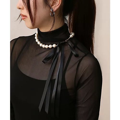 【コレカラ/collecala】のサテンリボンパールネックレス インテリア・キッズ・メンズ・レディースファッション・服の通販 founy(ファニー) 　ファッション　Fashion　レディースファッション　WOMEN　ジュエリー　Jewelry　ネックレス　Necklaces　おすすめ　Recommend　サテン　Satin　シンプル　Simple　トレンド　Trend　ドレス　Dress　ネックレス　Necklace　パール　Pearl　フォーマル　Formal　リボン　Ribbon　二次会　Wedding Party　入学式　Entrance Ceremony　卒業式　Graduation Ceremony　結婚式　Wedding Ceremony　ブラック|ID: prp329100004452990 ipo3291000000031156247