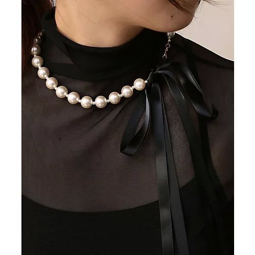 【コレカラ/collecala】のサテンリボンパールネックレス 人気、トレンドファッション・服の通販 founy(ファニー) 　ファッション　Fashion　レディースファッション　WOMEN　ジュエリー　Jewelry　ネックレス　Necklaces　おすすめ　Recommend　サテン　Satin　シンプル　Simple　トレンド　Trend　ドレス　Dress　ネックレス　Necklace　パール　Pearl　フォーマル　Formal　リボン　Ribbon　二次会　Wedding Party　入学式　Entrance Ceremony　卒業式　Graduation Ceremony　結婚式　Wedding Ceremony　other-3|ID: prp329100004452990 ipo3291000000031254245