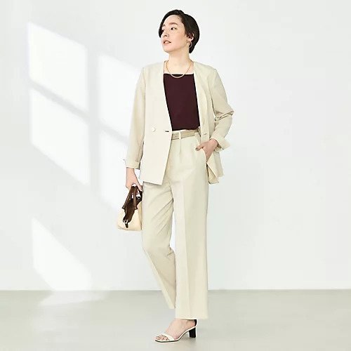 【ノーリーズ/NOLLEY'S】の《セットアップ対応》ウォッシャブルドライトロピカルノーカラーダブルジャケット 人気、トレンドファッション・服の通販 founy(ファニー) 　ファッション　Fashion　レディースファッション　Fashion for Women　アウター　Coat / Outerwear Collection　レディースジャケット・軽アウター　Jackets　2025年　2025　2025春夏・S/S　Spring/Summer 2025 SS25　おすすめ　Recommended / Our Picks　ジャケット　Jacket, Outerwear　セットアップ　Set-Up, Coordinated Outfit　ダブル　Double, Double-Breasted　ワイド　Wide, Wide Fit　夏　Summer　ビジネス 仕事 通勤　Business / Work / Commuting　other-3|ID: prp329100004452995 ipo3291000000031254260