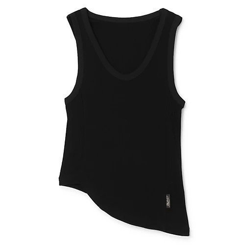 【フォトコピュー/PHOTOCOPIEU】のROUND-HEM TANK TOP インテリア・キッズ・メンズ・レディースファッション・服の通販 founy(ファニー) 　ファッション　Fashion　レディースファッション　WOMEN　ワンピース　Dress　2025年　2025　2025春夏・S/S　Ss,Spring/Summer,2025　アシンメトリー　Asymmetry　インナー　Inner　タンク　Tank　ボトム　Bottom　ラウンド　Round　洗える　Washable　BLACK|ID: prp329100004454854 ipo3291000000031169441