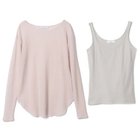 【スアデオ/suadeo】のシアーワッフル タンクトップセット ピンク×アースグレー|ID:prp329100004454857