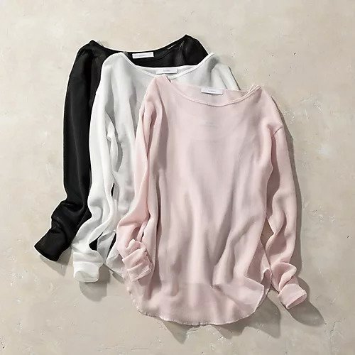 【スアデオ/suadeo】のシアーワッフル タンクトップセット 人気、トレンドファッション・服の通販 founy(ファニー) 　ファッション　Fashion　レディースファッション　Fashion for Women　インナー　Innerwear　洗える　Machine Washable　カッティング　Cutting Detail　カットオフ　Cut-Off Design　シアー　Sheer, See-Through　シルバー　Silver, Metallic Silver　タンク　Tank Top, Sleeveless Top　デコルテ　Décolleté, Neckline　トレンド　Trend, Trending Now　バランス　Balance, Style Balance　ラウンド　Round, Round Neck　リラックス　Relax, Relaxed Fit　ワイド　Wide, Wide Fit　ワッフル　Waffle, Waffle Knit　エレガント 上品　Elegant　other-2|ID: prp329100004454857 ipo3291000000035425325