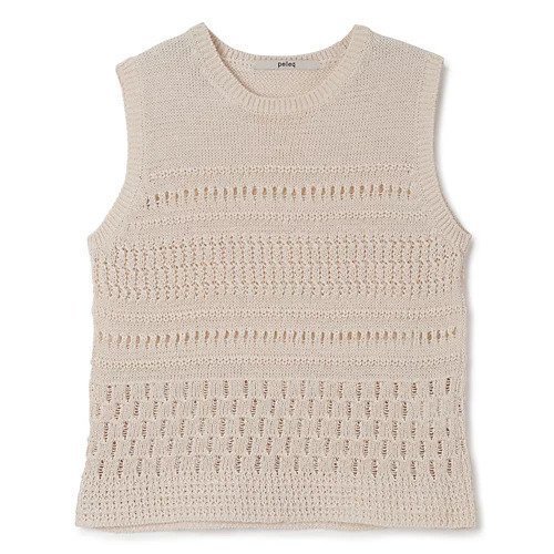 【ペレック/pelleq】のvarious pattern sleeveless インテリア・キッズ・メンズ・レディースファッション・服の通販 founy(ファニー) 　ファッション　Fashion　レディースファッション　WOMEN　トップス・カットソー　Tops/Tshirt　2025年　2025　2025春夏・S/S　Ss,Spring/Summer,2025　イタリア　Italy　ノースリーブ　No Sleeve　パフォーマンス　Performance　洗える　Washable　ecru|ID: prp329100004454880 ipo3291000000032399993