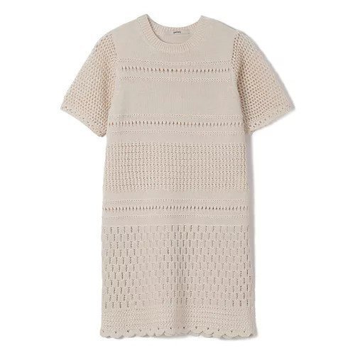 【ペレック/pelleq】のvarious pattersn knit dress インテリア・キッズ・メンズ・レディースファッション・服の通販 founy(ファニー) 　ファッション　Fashion　レディースファッション　WOMEN　トップス・カットソー　Tops/Tshirt　ニット　Knit Tops　ワンピース　Dress　ドレス　Party Dresses　2025年　2025　2025春夏・S/S　Ss,Spring/Summer,2025　イタリア　Italy　ドレス　Dress　パフォーマンス　Performance　モダン　Modern　洗える　Washable　ecru|ID: prp329100004454895 ipo3291000000032400474